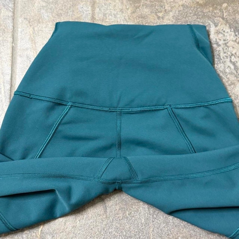 Lululemon Wunder Train High-Rise Crop with Pockets 23" Storm Teal - Picture 3 of 5